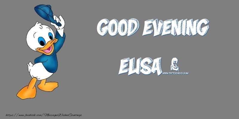 Greetings Cards for Good evening - Animation | Good Evening Elisa